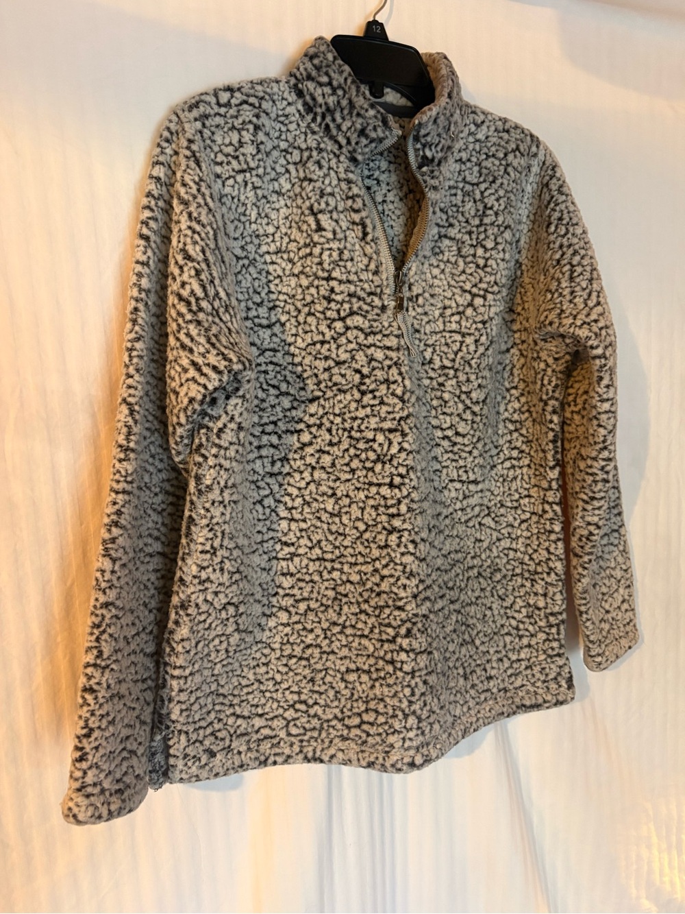 J. America Women's Gray Sherpa Half-Zip Pullover